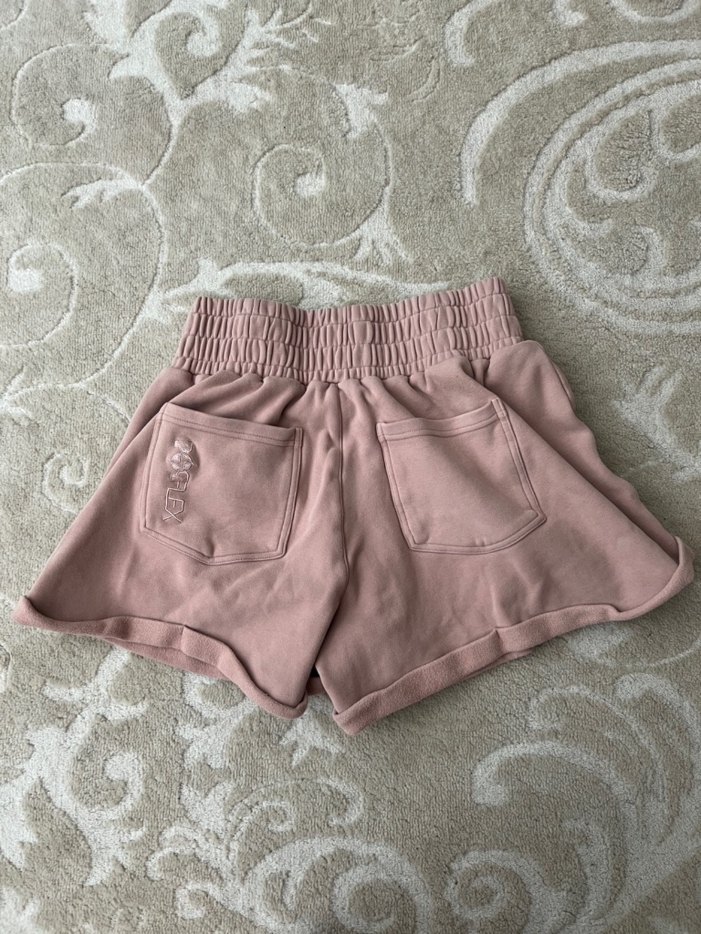 POPFLEX Dusty Pink Elastic-Waist Athletic Lounge Shorts - Picture 3 of 3